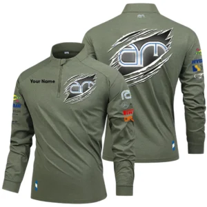 RAM Racing Long Sleeve Shirt, Stand Collar Quarter Zip-up Custom Name HIDI140525Y49LMT05RAR2