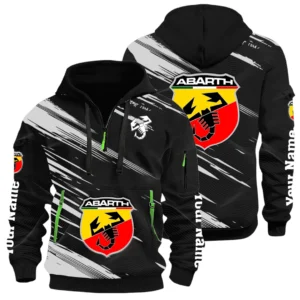 Abarth Half Zip Hoodie All Over Prints, Multi-Pockets Custom Name HIHI040625Y26QZ3HABA