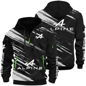 Alpine Half Zip Hoodie All Over Prints, Multi-Pockets Custom Name HIHI040625Y26QZ3HALP
