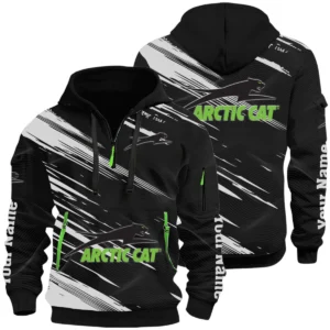 Arctic Cat Half Zip Hoodie All Over Prints, Multi-Pockets Custom Name HIHI040625Y26QZ3HARC