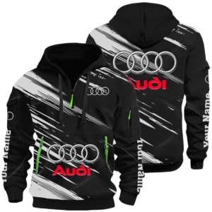 Audi Half Zip Hoodie All Over Prints, Multi-Pockets Custom Name HIHI040625Y26QZ3HAUD