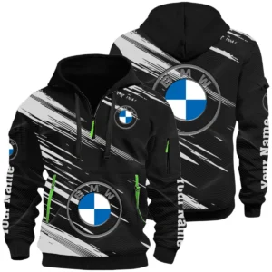 BMW Half Zip Hoodie All Over Prints, Multi-Pockets Custom Name HIHI040625Y26QZ3HBMW