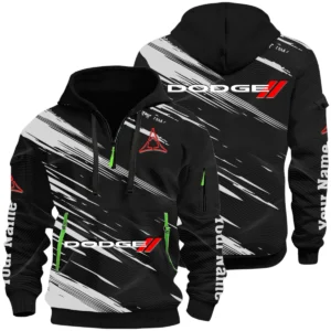 Dodge Half Zip Hoodie All Over Prints, Multi-Pockets Custom Name HIHI050625Y26QZ3HDOD