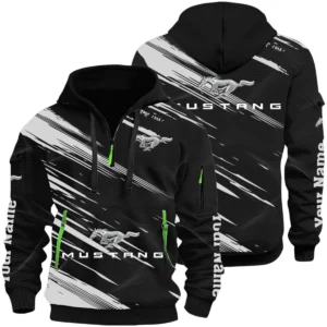 Mustang Half Zip Hoodie All Over Prints, Multi-Pockets Custom Name HIHI050625Y26QZ3HMUS