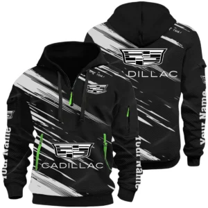 Cadillac Half Zip Hoodie All Over Prints, Multi-Pockets Custom Name HIHI060625Y26QZ3HCAD