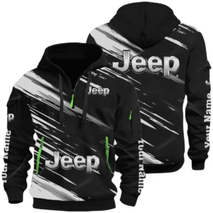Jeep Half Zip Hoodie All Over Prints, Multi-Pockets Custom Name HIHI060625Y26QZ3HJEE