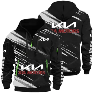 KIA Half Zip Hoodie All Over Prints, Multi-Pockets Custom Name HIHI060625Y26QZ3HKIA
