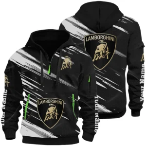 Lamborghini Half Zip Hoodie All Over Prints, Multi-Pockets Custom Name HIHI070625Y26QZ3HLAM