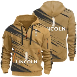 Lincoln Half Zip Hoodie All Over Prints, Multi-Pockets Custom Your Name HIHI100625Y26QZ3HLIN