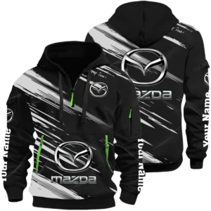 Mazda Half Zip Hoodie All Over Prints, Multi-Pockets Custom Name HIHI110625Y26QZ3HMAZ