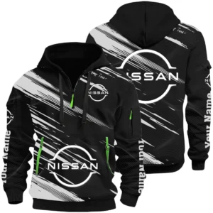 Nissan Half Zip Hoodie All Over Prints, Multi-Pockets Custom Name HIHI130625Y26QZ3HNIS