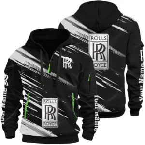 Rolls Royce Half Zip Hoodie All Over Prints, Multi-Pockets Custom Name HIHI130625Y26QZ3HROR