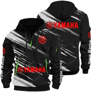 Yamaha Half Zip Hoodie All Over Prints, Multi-Pockets Custom Name HIHI140625Y26QZ3HYMH