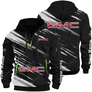 GMC Car Half Zip Hoodie All Over Prints, Multi-Pockets Custom Name HIHI190625Y26QZ3HGMC