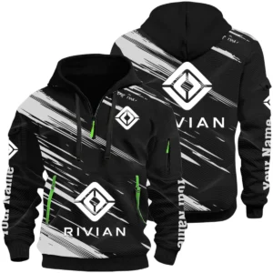 Rivian Automotive Half Zip Hoodie All Over Prints, Multi-Pockets Custom Name HIHI190625Y26QZ3HRVA