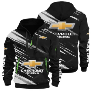 Chevrolet Motorsports Half Zip Hoodie All Over Prints, Multi-Pockets Custom Name HIHI240625Y26QZ3HCHM