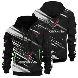Corvette Racing Half Zip Hoodie All Over Prints, Multi-Pockets Custom Name HIHI240625Y26QZ3HCOV