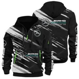 Mercedes-AMG Petronas Racing Half Zip Hoodie All Over Prints, Multi-Pockets Custom Name HIHI240625Y26QZ3HMAP