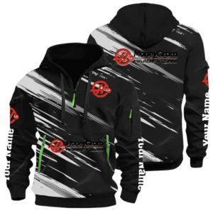 MoneyGram Haas F1 Team Racing Half Zip Hoodie All Over Prints, Multi-Pockets Custom Name HIHI240625Y26QZ3HMGH