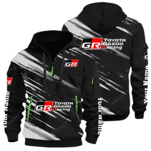 Toyota Gazoo Racing Half Zip Hoodie All Over Prints, Multi-Pockets Custom Name HIHI240625Y26QZ3HTGR