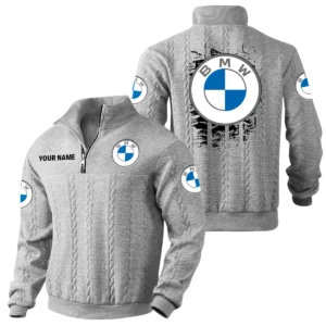 BMW Quarter Zip Sweatshirt Stand Collar Gift For Fan Custom Name