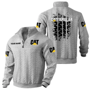 Caterpillar Quarter Zip Sweatshirt Stand Collar Gift For Fan Custom Name