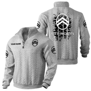 Citroen Quarter Zip Sweatshirt Stand Collar Gift For Fan Custom Name