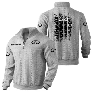 Infiniti Quarter Zip Sweatshirt Stand Collar Gift For Fan Custom Name