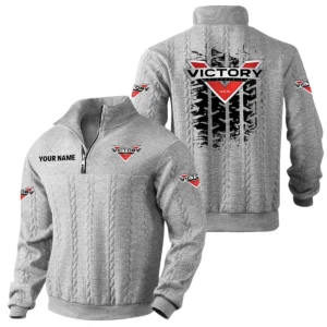 Victory Motorcycles Quarter Zip Sweatshirt Stand Collar Gift For Fan Custom Name