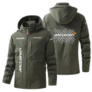 McLaren Racing Limited Windbreaker Jacket Hooded Warm Lining Waterproof Custom Name