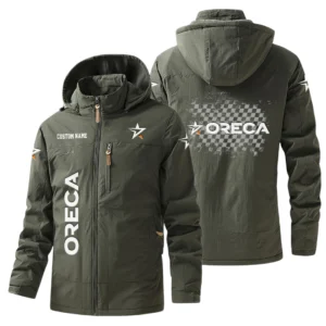 Oreca Racing Team Windbreaker Jacket Hooded Warm Lining Waterproof Custom Name
