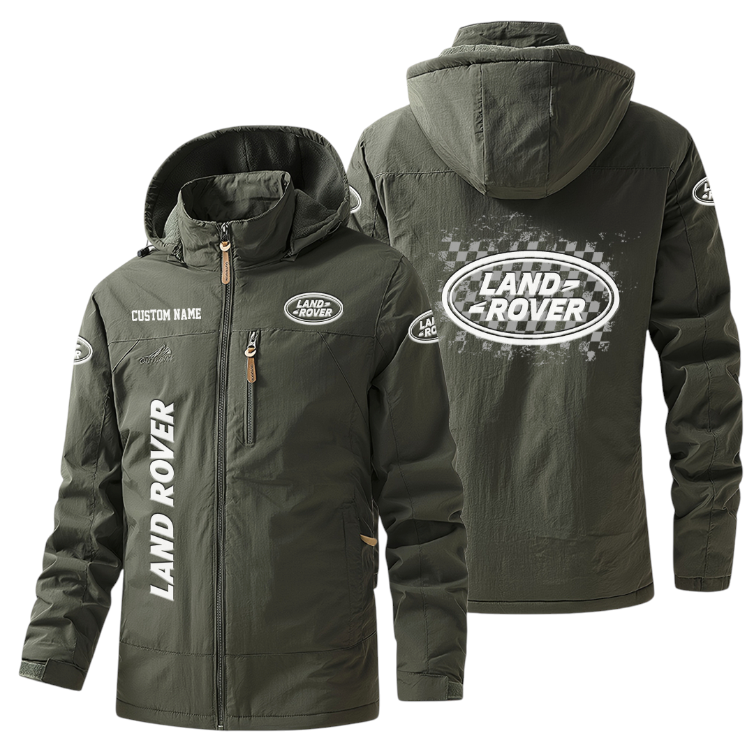 Land Rover Windbreaker Jacket Hooded Warm Lining Waterproof Custom Name Land Rover Windbreaker Jacket Hooded Warm Lining Waterproof Custom Name