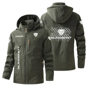 Slingshot Windbreaker Jacket Hooded Warm Lining Waterproof Custom Name