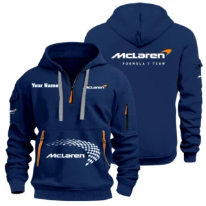 McLaren Racing Limited Half Zip Hoodie Sports Hooded Multi-Pockets Custom Name