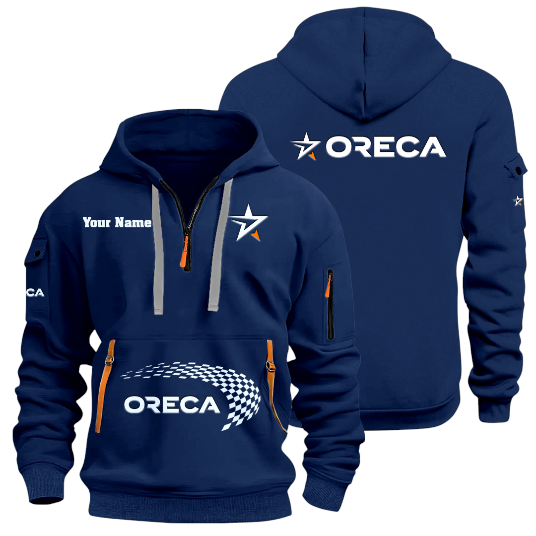 Oreca Racing Team Half Zip Hoodie Sports Hooded Multi-Pockets Custom Name Oreca Racing Team Half Zip Hoodie Sports Hooded Multi-Pockets Custom Name