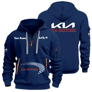 KIA Half Zip Hoodie Sports Hooded Multi-Pockets Custom Name