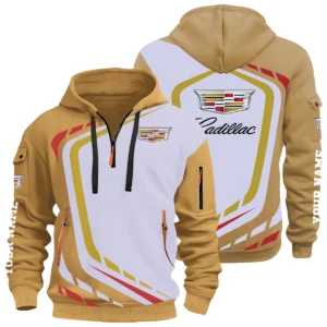 Cadillac Half Zip Hoodie All Over Prints Multi-Pockets Custom Name