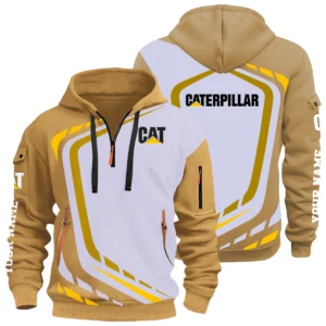 Caterpillar Half Zip Hoodie All Over Prints Multi-Pockets Custom Name