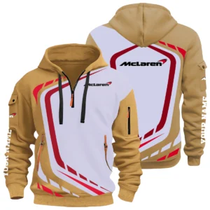McLaren Half Zip Hoodie All Over Prints Multi-Pockets Custom Name