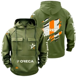 Oreca Racing Team Quarter Zip Hoodie Multi-Pockets Custom Name