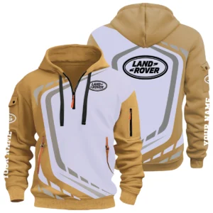 Land Rover Half Zip Hoodie All Over Prints Multi-Pockets Custom Name