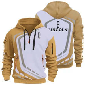 Lincoln Half Zip Hoodie All Over Prints Multi-Pockets Custom Name