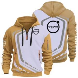 Volvo Half Zip Hoodie All Over Prints Multi-Pockets Custom Name