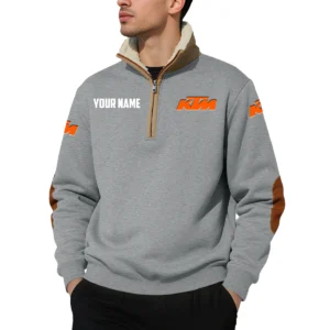 Red Bull KTM Factory Racing Quarter Zip Sweatshirt Fleece-Lined Collar Custom Name