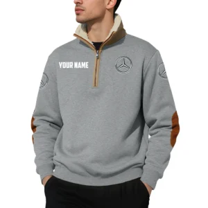 Mercedes-AMG Petronas Racing Quarter Zip Sweatshirt Fleece-Lined Collar Custom Name