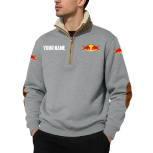 Oracle Red Bull Racing Quarter Zip Sweatshirt Fleece-Lined Collar Custom Name
