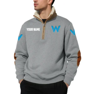 Williams Racing Quarter Zip Sweatshirt Fleece-Lined Collar Custom Name