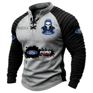 Ford Performance Racing Vintage Lace-Up Long Sleeve Shirt Custom Text