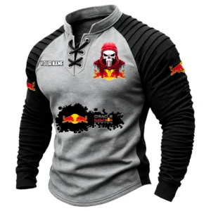 Oracle Red Bull Racing Vintage Lace-Up Long Sleeve Shirt Custom Text