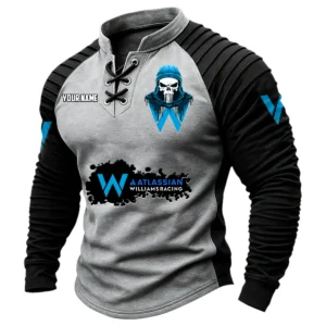 Williams Racing Toyota Gazoo Racing Vintage Lace-Up Long Sleeve Shirt Custom Text